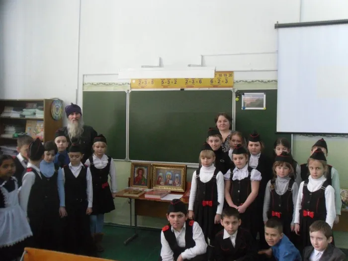 встреча с отцом Виктором школа ¦17 с.Отрадо-Ольгинское