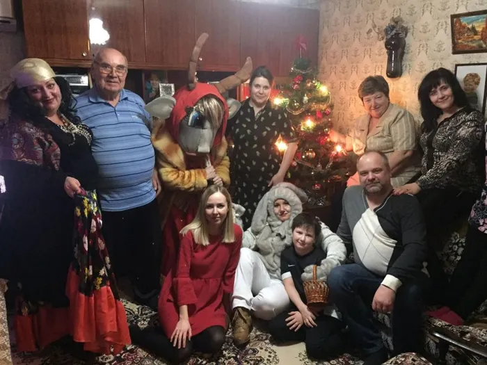 Калядки п.Кубань у ветерана вооруженных сил Кваснюк Д.И.